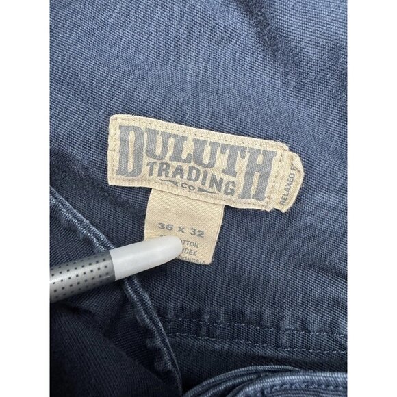 Duluth 36x32 Men Denim Pant Relaxed Fit (Actual Inseam 30.5) Blue Flex Fire Hose - Picture 3 of 4